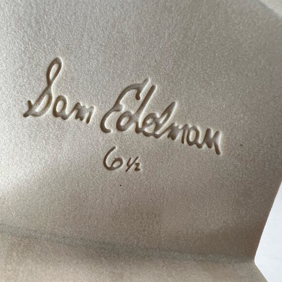 Sam Edelman Genia Leather Chunky Wedge Chelsea Boot Ivory Women's US 6.5M NWB - Picture 11 of 12